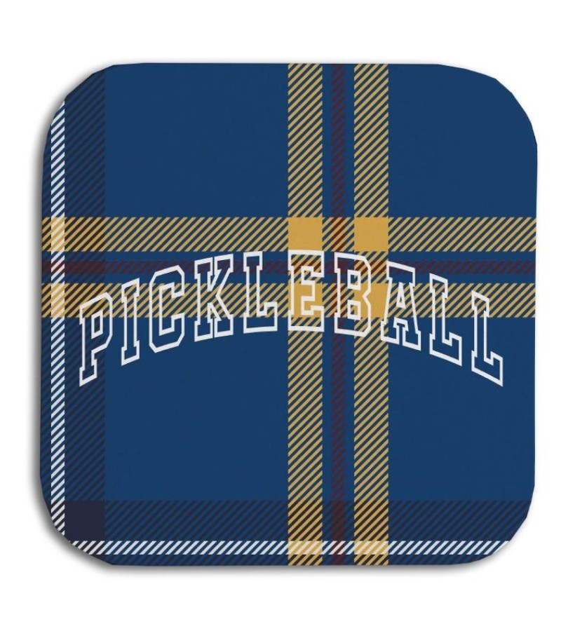 Load image into Gallery viewer, Pickleball Blue Plaid Coaster