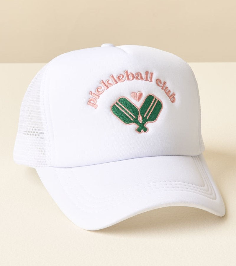 Load image into Gallery viewer, Pickleball Club Trucker Hat - White
