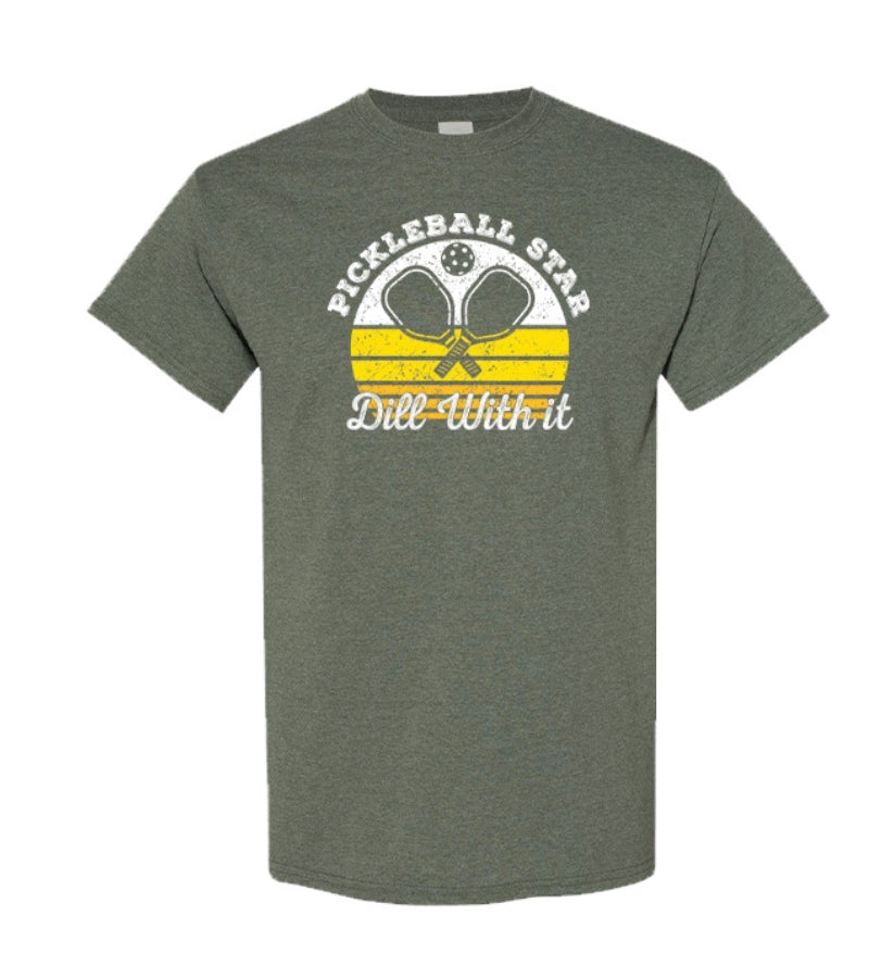 Load image into Gallery viewer, Pickleball Star Dill With It T-Shirt - Green