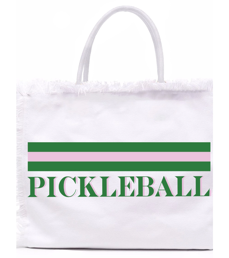 Load image into Gallery viewer, Pickleball Fringe Tote