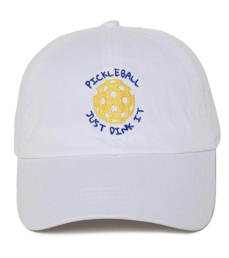 Load image into Gallery viewer, Pickleball Just Dink It Hat White