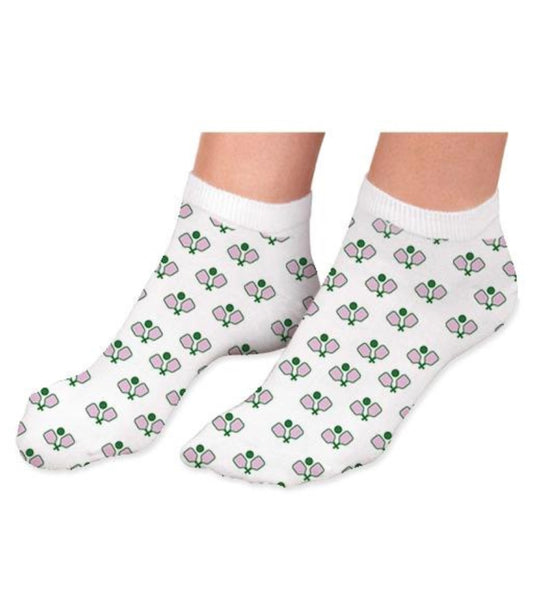 Womens Pickleball Paddle and Ball Low Cut Socks