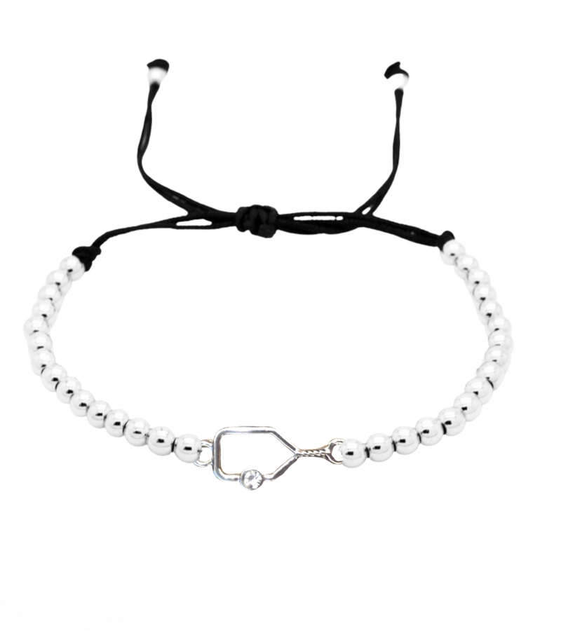Load image into Gallery viewer, Pickleball Paddle Beaded Adjustable Bracelet