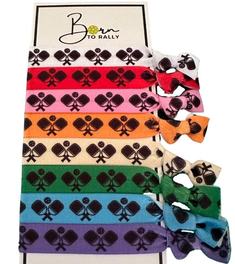 Load image into Gallery viewer, Pickleball Paddle Hair Ties - Multi Colored
