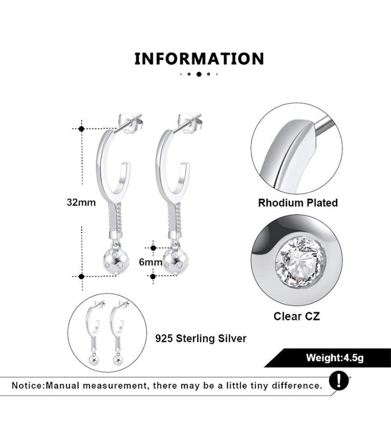 Load image into Gallery viewer, Pickleball Paddle Hoop Earrings Silver Specs