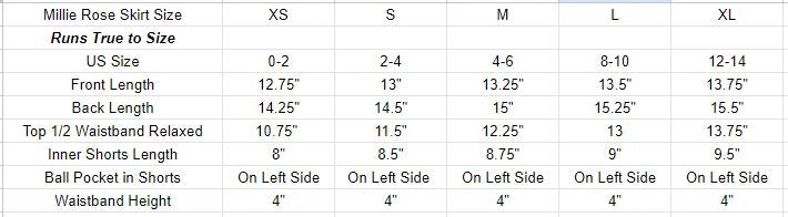 Load image into Gallery viewer, I Heart Pickleball Skort Sizing Chart