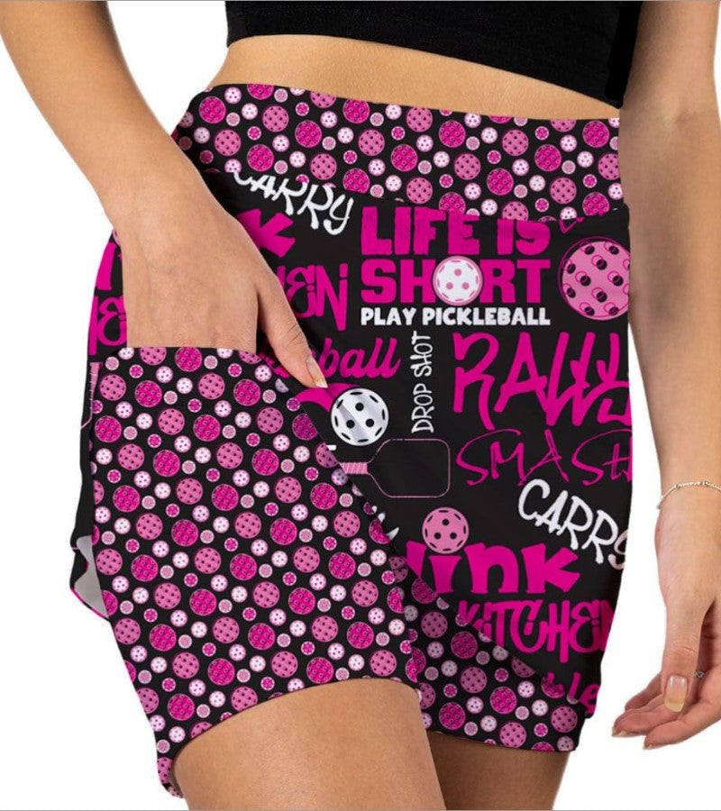 Load image into Gallery viewer, Pickleball Slam Pink Skort Shorts