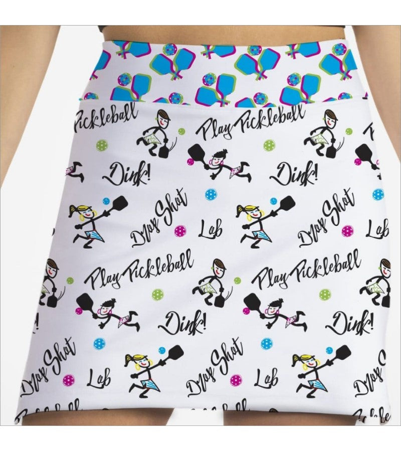 Load image into Gallery viewer, Pickleball Stick Figure Skort