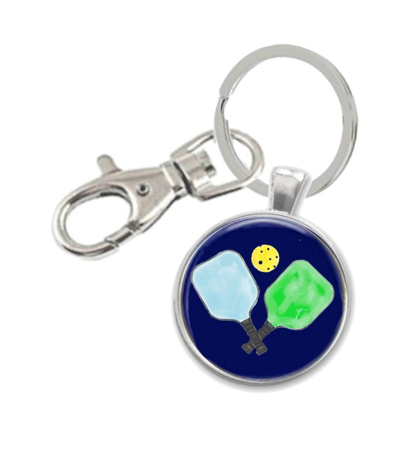 Load image into Gallery viewer, Pickleball Watercolor Keychain