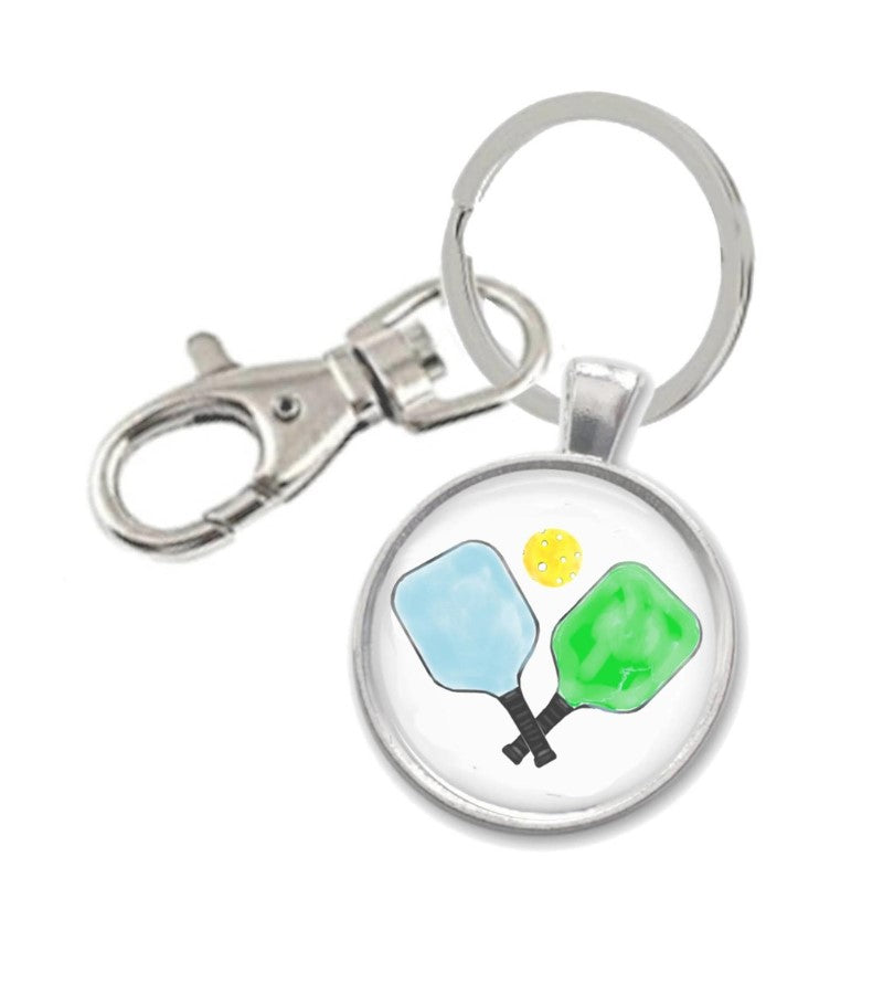 Load image into Gallery viewer, Pickleball Watercolor Keychain