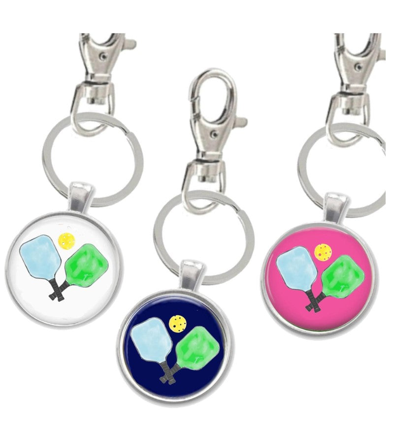 Load image into Gallery viewer, Pickleball Watercolor Keychain