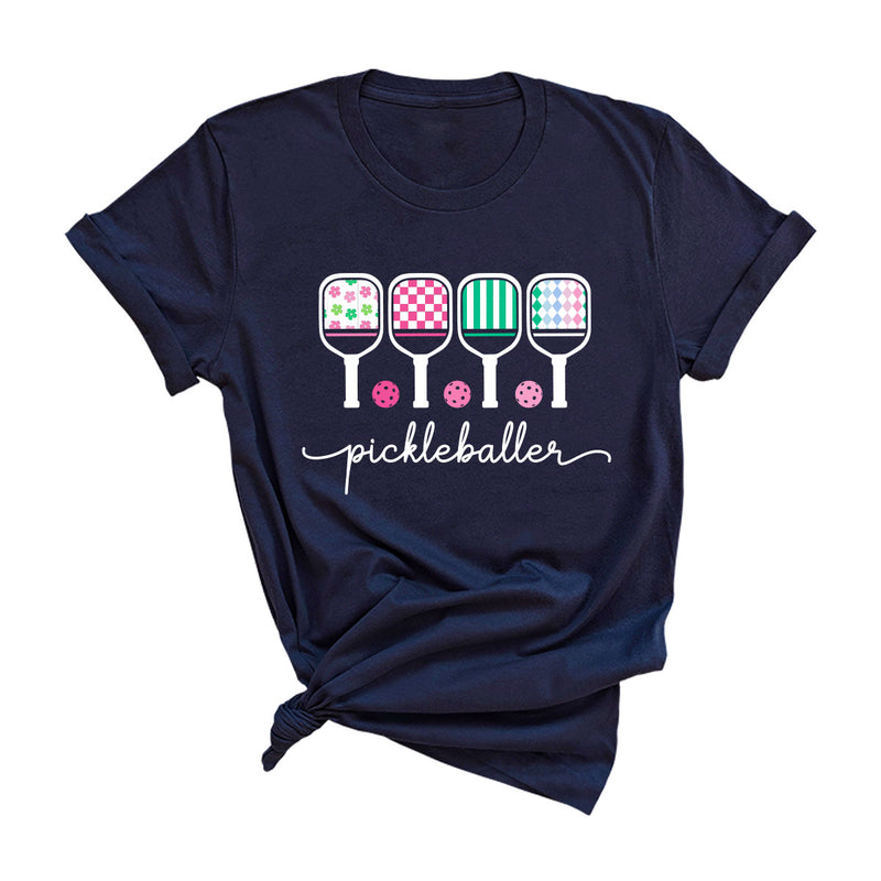Load image into Gallery viewer, Pickleballer Womens T-Shirt Navy