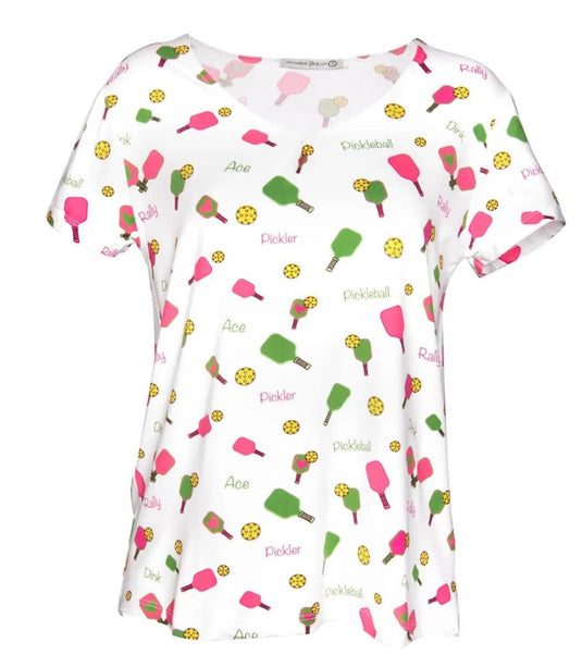 Pickler Pickleball Pajama V-Neck Shirt