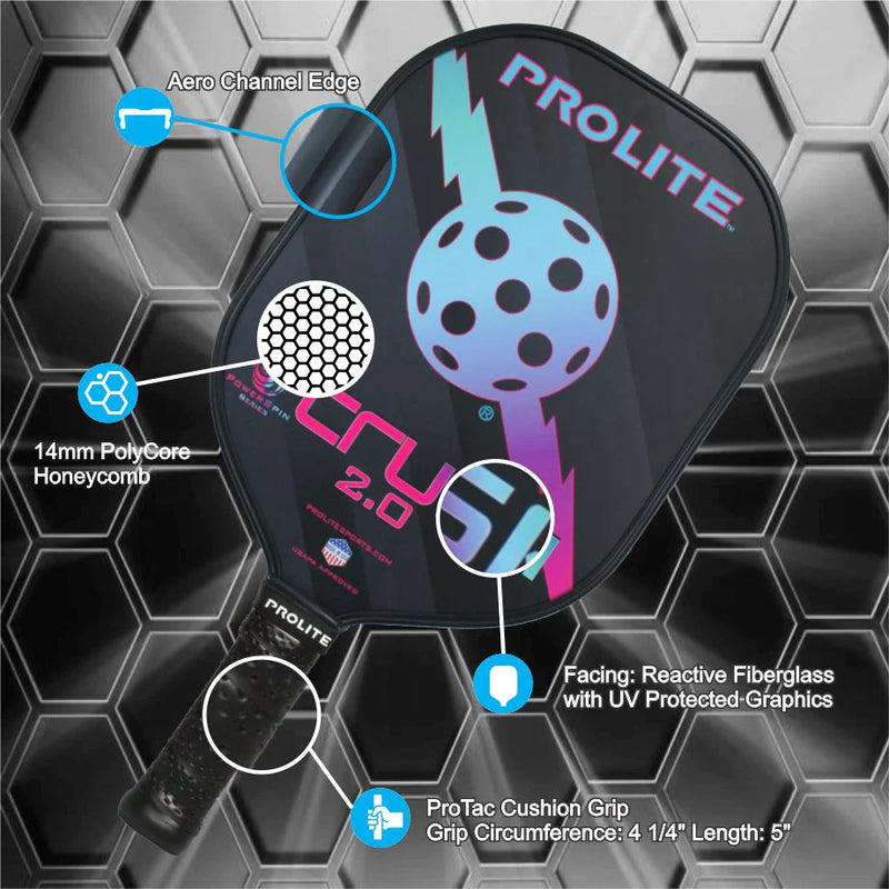 Load image into Gallery viewer, Prolite Crush PowerSpin 2.0 Pickleball Paddle - Surf