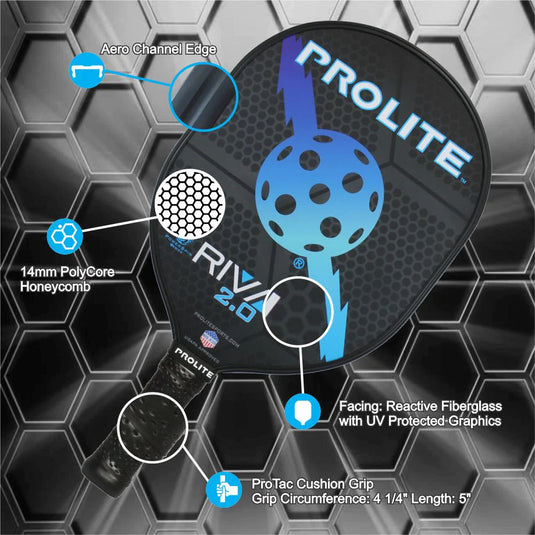 Prolite Rival PowerSpin 2.0 Pickleball Paddle - Purple