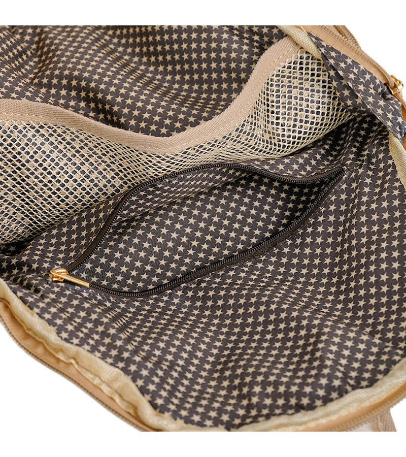 Load image into Gallery viewer, Quilted Designer Pickleball Sling Bag Champagne Inside