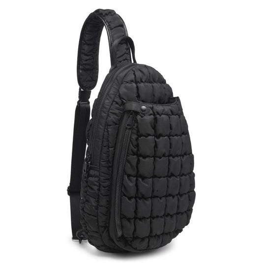 Ace Quilted Pickleball Sling Bag Black - Side