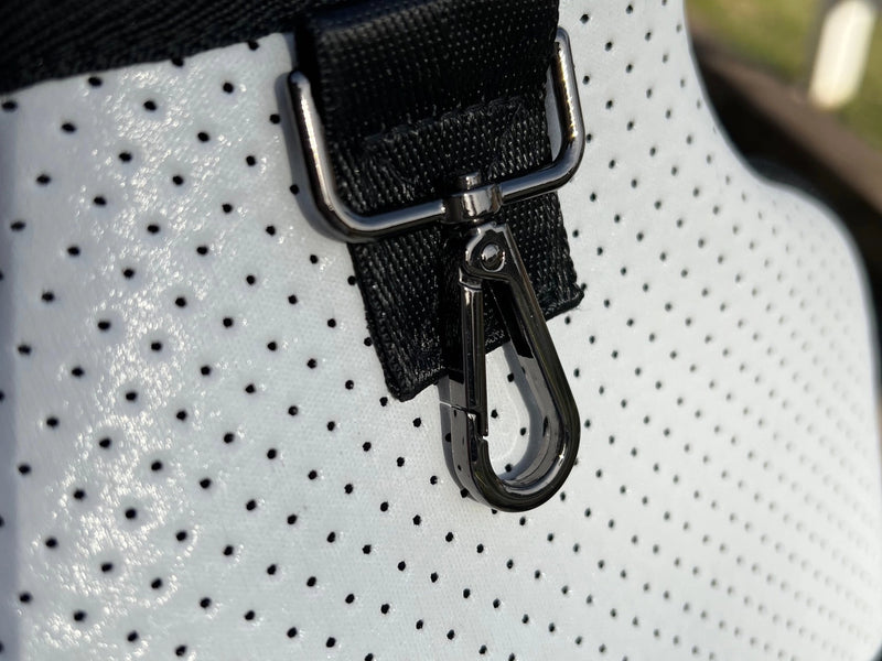 Load image into Gallery viewer, Racing Stripe Paddle Cover White Detail