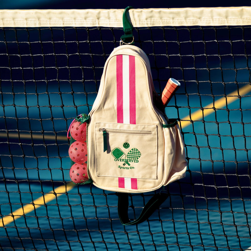Load image into Gallery viewer, Racing Stripes Pickleball Canvas Court Bag by Overserved Sports