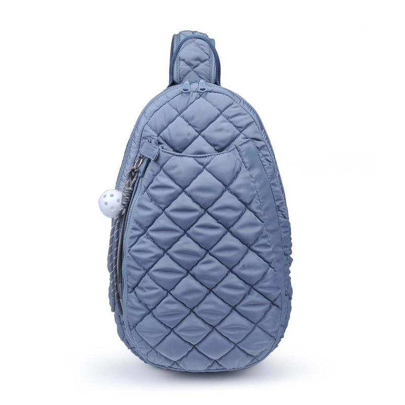 Load image into Gallery viewer, The Ace Pickleball Quilted Sling Bag - Slate Sky