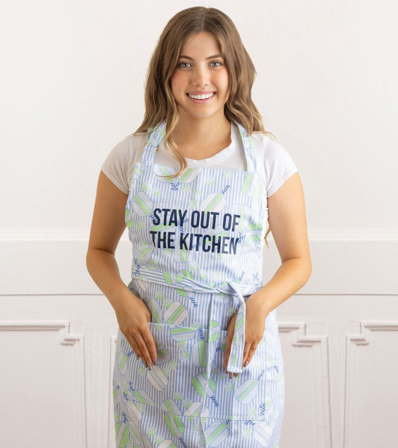 Load image into Gallery viewer, Pickleball Striped Apron Bue