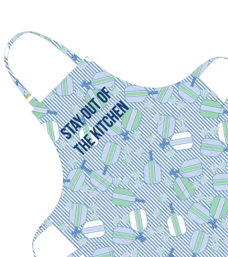 Load image into Gallery viewer, Stay Out of the Kitchen Apron Blue