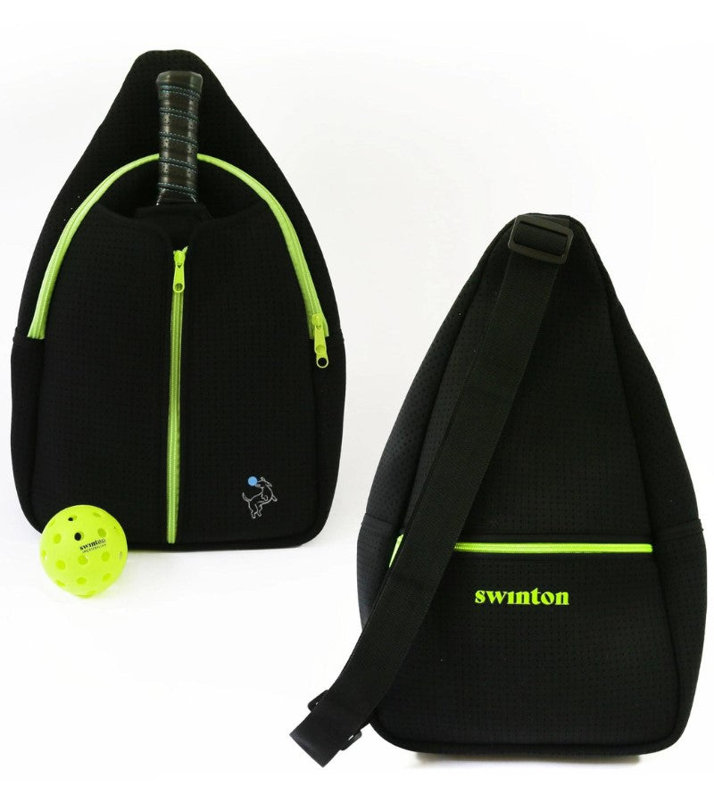 Load image into Gallery viewer, Swinton Pickleball Sling Bag - Black