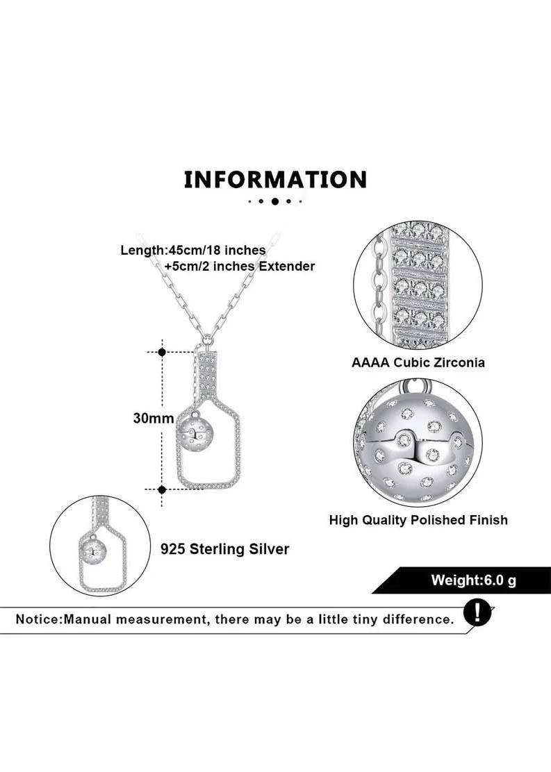 Load image into Gallery viewer, PickleBelle Volley Plus Silver Necklace