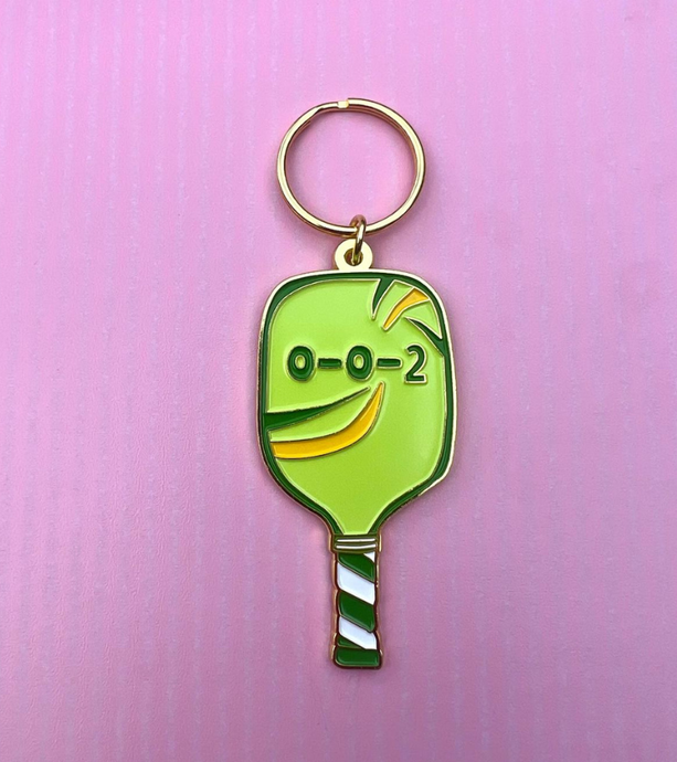 0-0-2 Pickleball Paddle Keychain