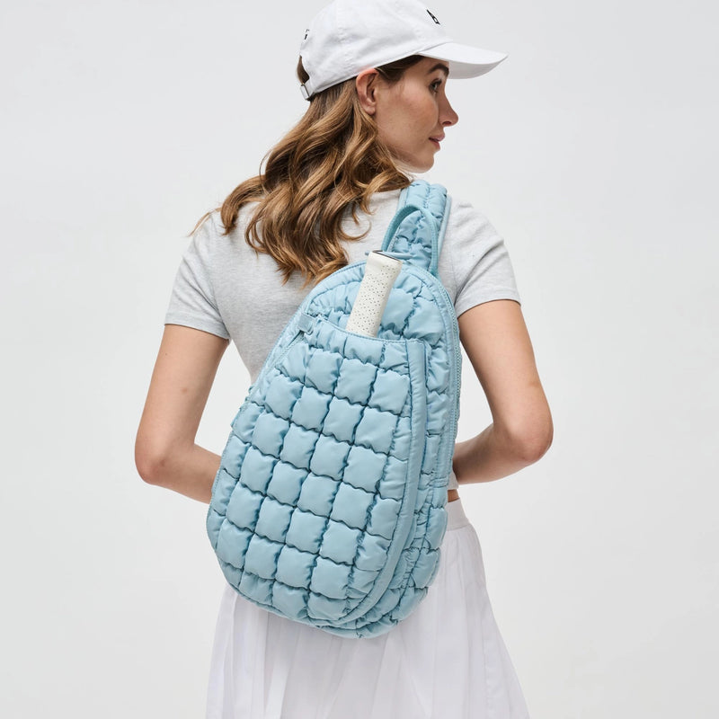 Load image into Gallery viewer, The Ace Pickleball Quilted Sling Bag - Sky Blue
