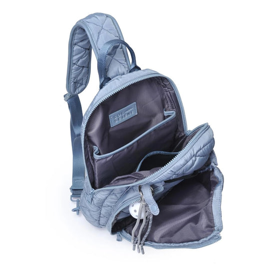 The Ace Pickleball Quilted Sling Bag - Slate Blue