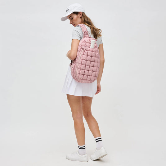 The Ace Pickleball Quilted Sling Bag - Dusty Pink