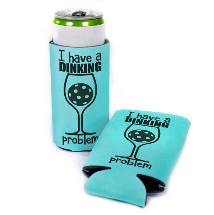 I Have a Dinking Problem Funny Pickleball Koozie Slim Can Hugger