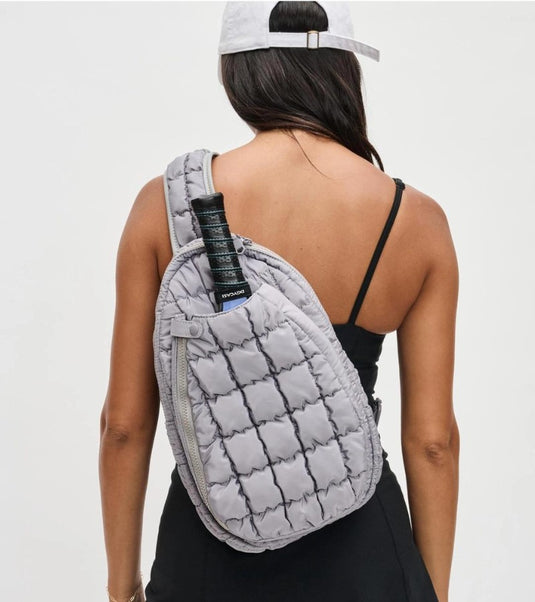 Ace Pickleball Quilted Sling Bag - Grey