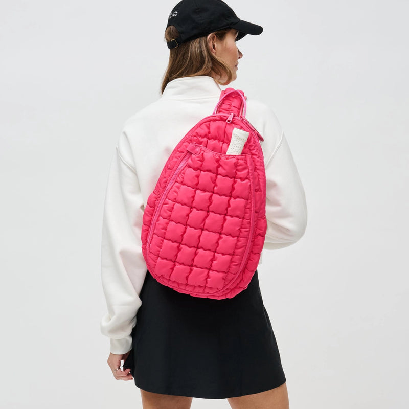 Load image into Gallery viewer, The Ace Quilted Pickleball Sling Bag Spicy Pink
