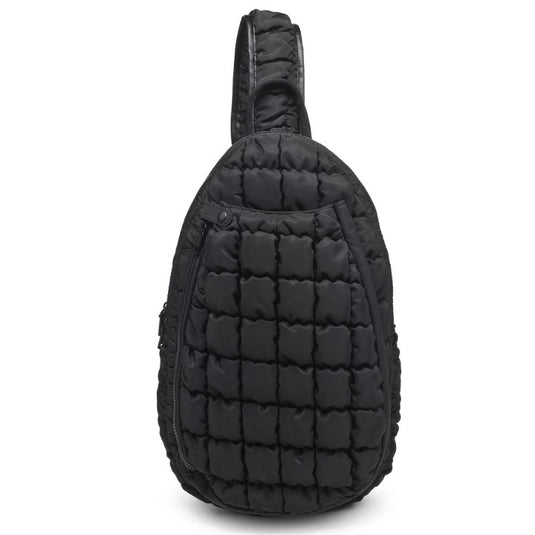 Ace Quilted Pickleball Sling Bag Black -  Front