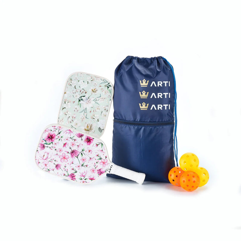 Load image into Gallery viewer, ARTI Flowers Full Pickleball Paddle Set - 16mm
