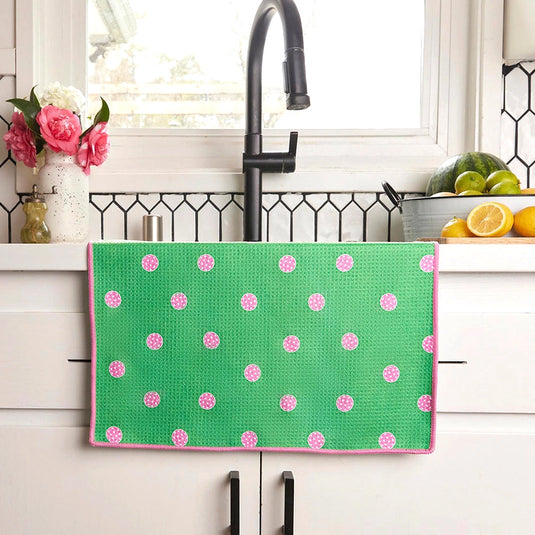 Pink Pickleballs Microfiber Kitchen Towel