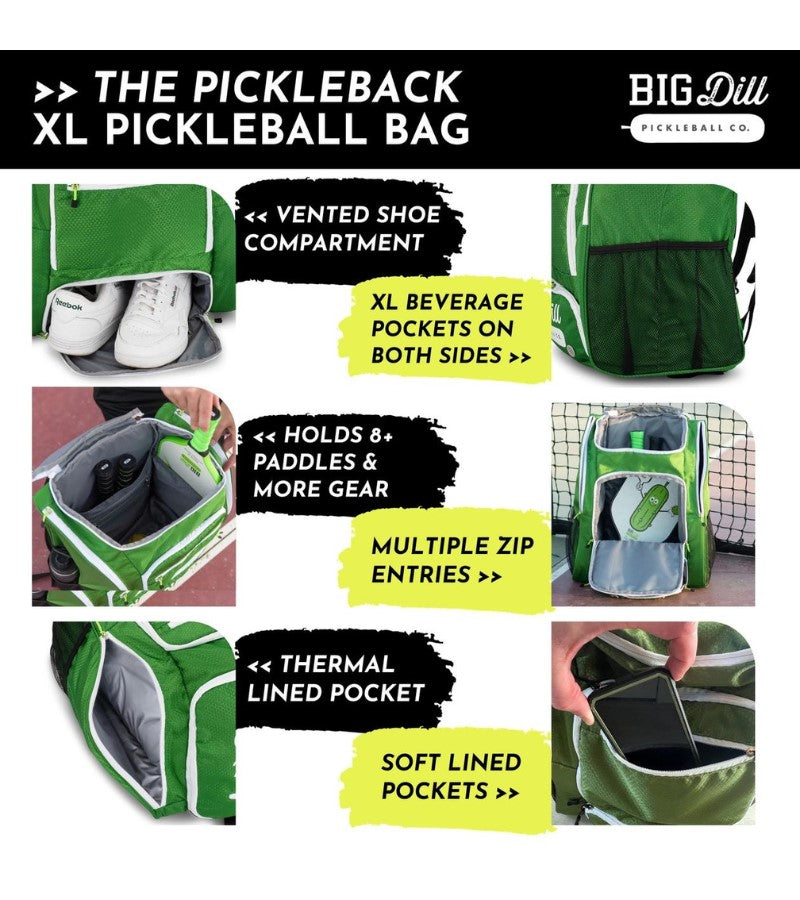 Load image into Gallery viewer, Big Dill XL Pickleball Backpack with Shoe Compartment
