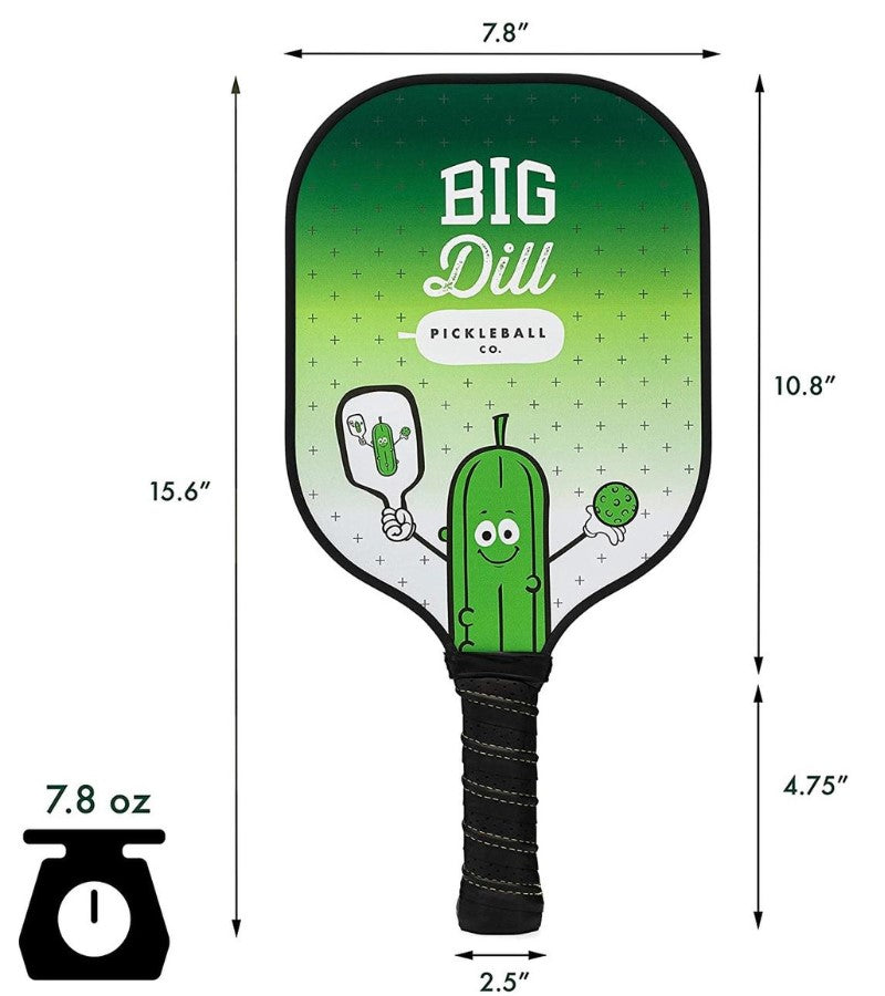 Load image into Gallery viewer, Big Dill Carbon Fiber Pickleball Paddle Specs
