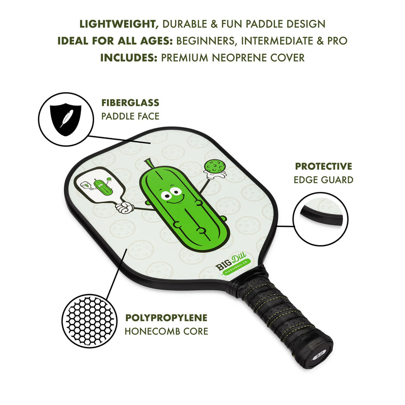 Load image into Gallery viewer, Big Dill Infinity Fiberglass Pickleball Paddle
