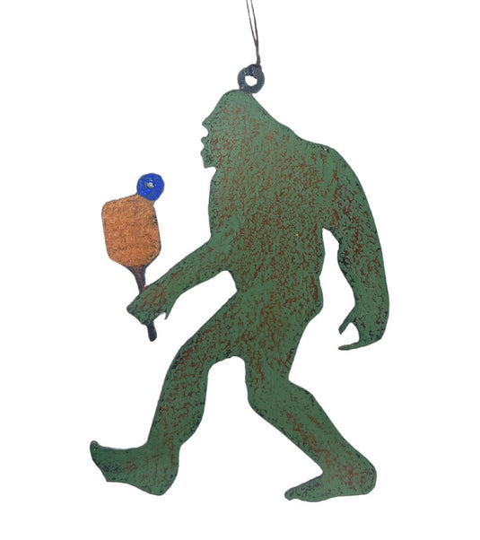 Bigfoot Pickleballer Ornament Green