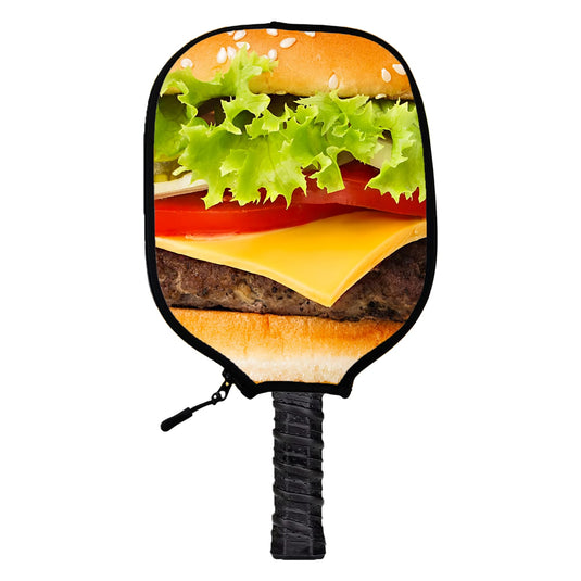 Cheeseburger Neoprene Pickleball Paddle Cover