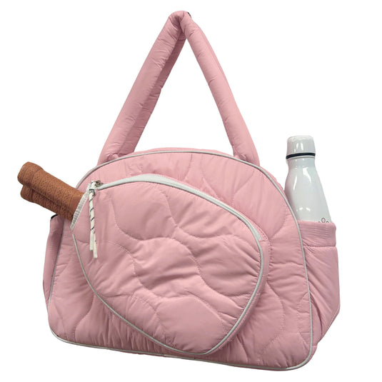 Modern Two-Tone Pickleball Tote Pink / White