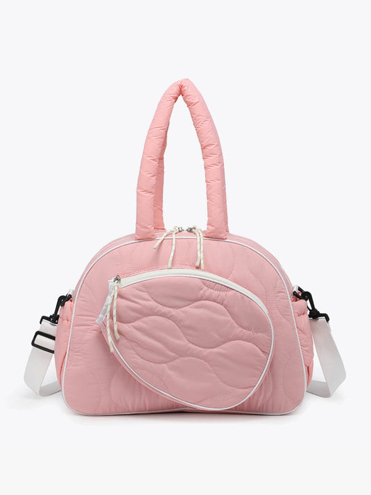 Modern Two-Tone Pickleball Tote Pink / White