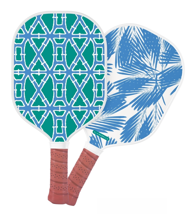Load image into Gallery viewer, Clairebella Bamboo Pickleball Paddle Blue
