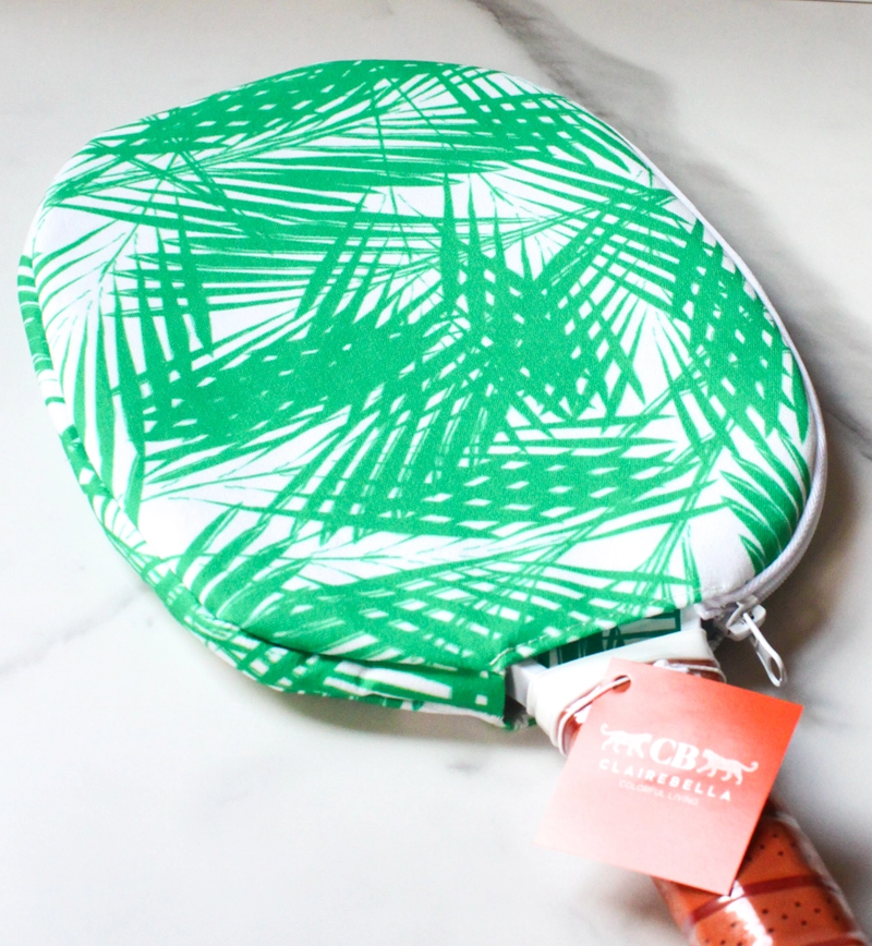 Load image into Gallery viewer, Clairebella Bamboo Designer Pickleball Paddle &amp; Cover Green

