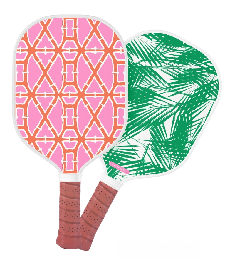 Load image into Gallery viewer, Clairebella Bamboo Pickleball Paddle &amp; Cover Pink
