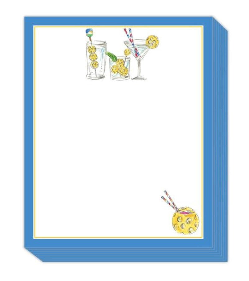Load image into Gallery viewer, Pickleball Cocktails Blue Stack Note Pad
