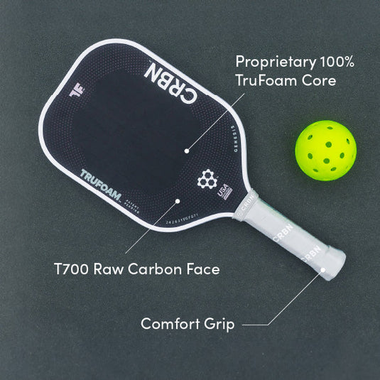 CRBN 4 TruFoam Genesis Pickleball Paddle - Hybrid Aerocurve
